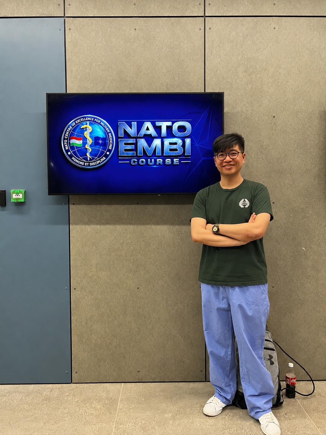 A Kuma Dojo student at a NATO military medicine course